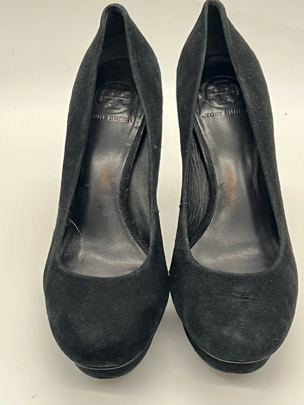 Tory Burch Black Suede Platform Pumps